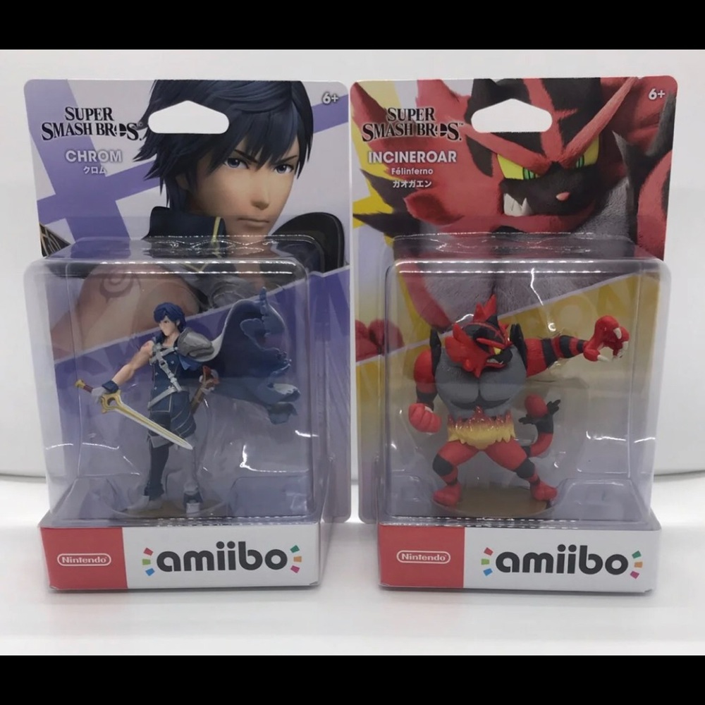 Chrom & Incineroar amiibo Nintendo switch